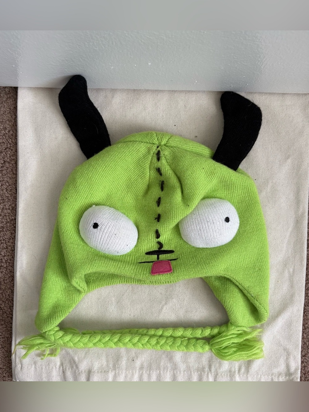 Invader Zim GIR Trapper Hat Ear Flaps Unisex Adults One Size Fits Most